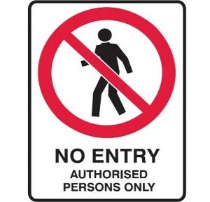 Usha Armour No Entry Signage, Size: 10 x 8 Inch